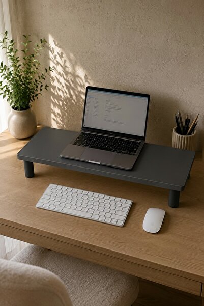 Mobitopya Ergonomik Monitör Yükseltici - Laptop Standı - Masa Üstü Organizer