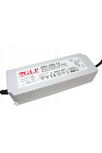 NO BRAND Sursă de alimentare impermeabilă 12V 192W 16A pentru bandă LED IP67