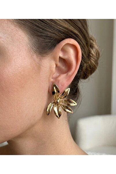 DAZLİNGACCESSORY Flower Gold Earrings