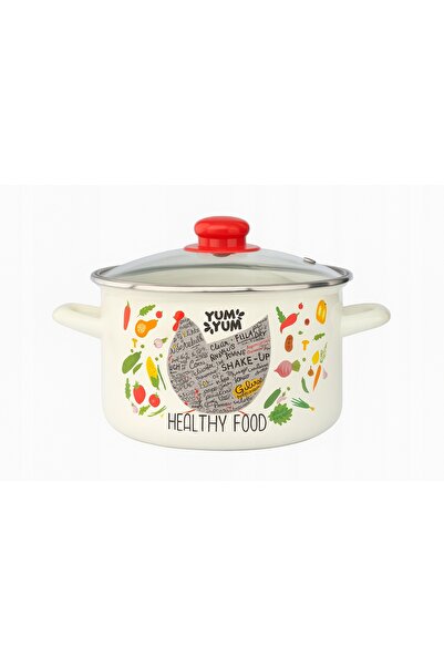 NO BRAND Oală emailată, Kura 18 cm, 2,8l