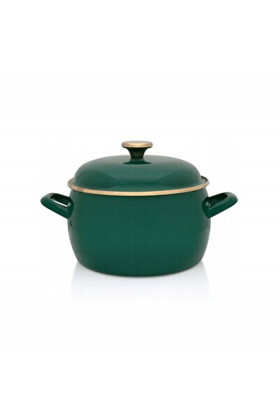 NO BRAND Oală tradițională Metalac 22 cm 5,4l VERDE ÎNCHIS