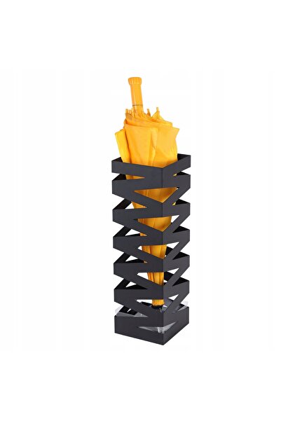 SONGMICS Suport de umbrele negru modern ajurat din metal 49 cm LOFT