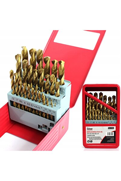 SilverTools SET COMPLET DE BROAȘTE PENTRU METAL 29 BUCĂȚI ACOPERITE CU TITAN ...