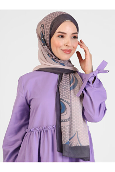 Differenza Retro Patterned Shawl - Mink