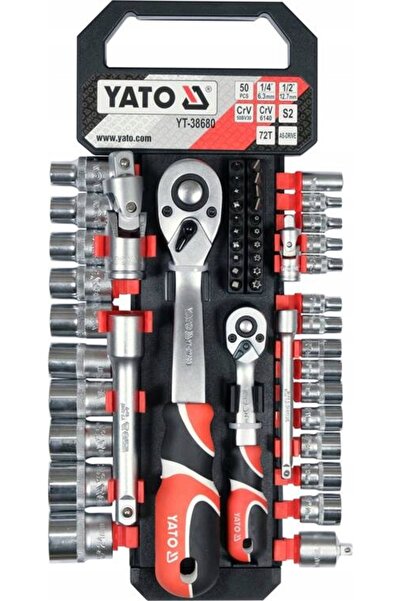 yato ACCESORII PENTRU CHEI CU CĂLCĂNĂ DE 1/4"; 1/2 ", SET COMPLET DE CHEI CU ...