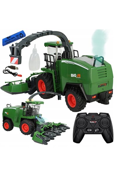 NO BRAND Combină agricolă mare cu telecomandă pentru copii, mașină de fermă d...