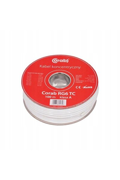 NO BRAND Cablu coaxial pentru antenă de 25m RG-6 CU 1.13, cupru integral, 100...