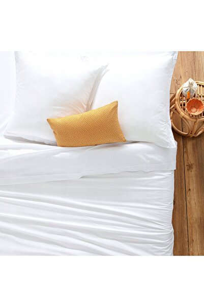 Atmosphera Cearșaf de pat din bumbac alb cu elastic 160x200 cm