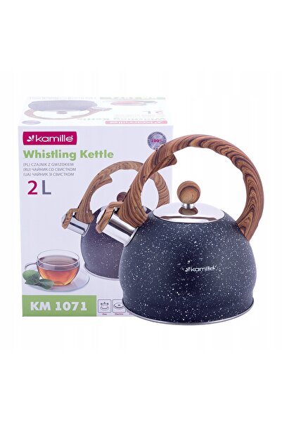 Kamille CEAINIC TRADIȚIONAL DIN OȚEL CU FLĂCĂRĂ DE SEMNALIZARE 2L PENTRU INDU...