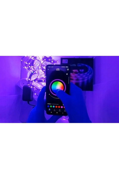 NO BRAND Bandă LED 7,5M RGB 5050 PILOT APP Bluetooth MUSIC KIT 12V 30LED/m