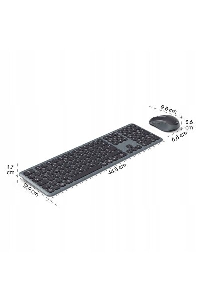 Hama Kit Tastatură Mouse 1600 DPI Wireless BT WKM550 2.4 GHz Silențios