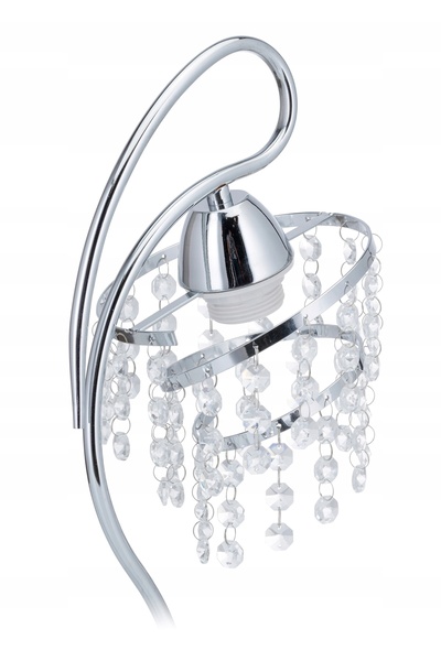 HowHomely Lampă de masă, de noptieră sau de birou cu cristale Crystal VIII 1x...