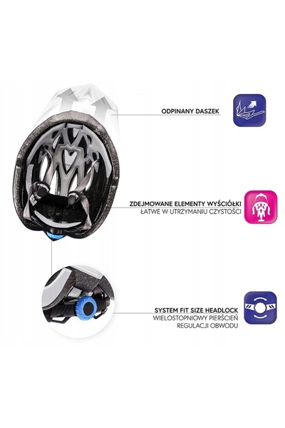 Meteor Cască de ciclism reglabilă SHIMMER M 55-58 cu orificii de ventilație t...