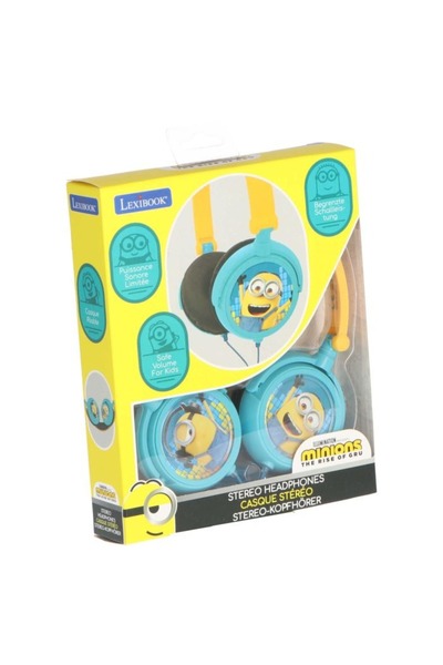 LEXIBOOK Căști Minions pliabile, circumaurale, cu volum sigur