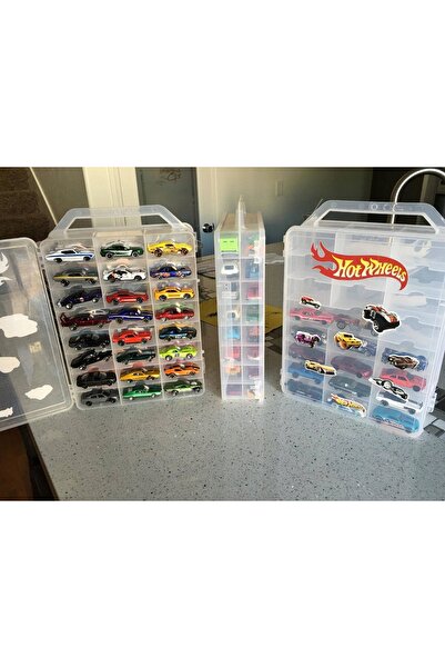 NO BRAND Cutie pentru mașinuțe Resoraki Hot Wheels, 48 de locuri, cu două feț...
