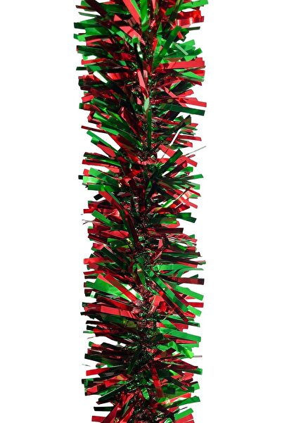 Christmas Magic 11cm x 200cm Red & Green Tinsel Garland – Classic Christmas T...