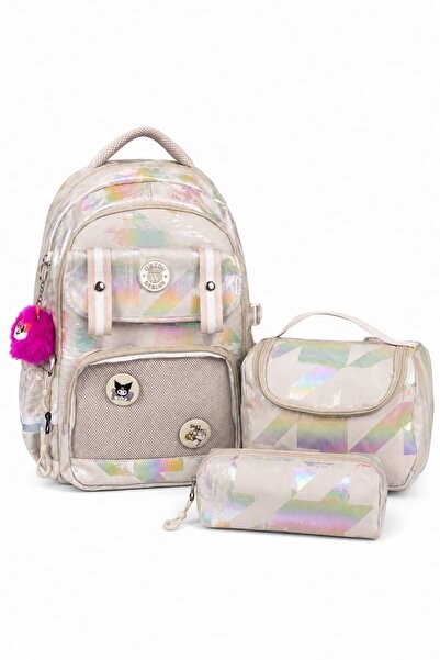 Freedom Waterproof Holographic Primary School Bag Set of 3 – Lunchbox and Pen...