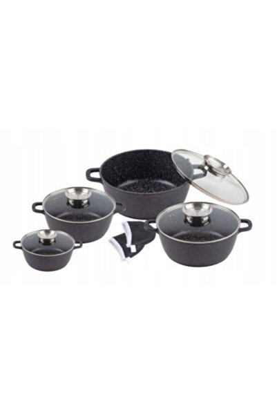 NO BRAND Set de oale 8e OALE NEGRE din piatră ELITEHOFF