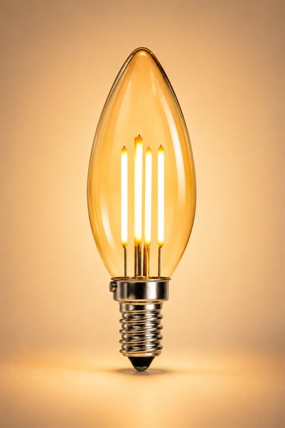 NATUREL DEKOR Damla Kesim Amber E14 Rustik Ampul 400 Lümen 5W