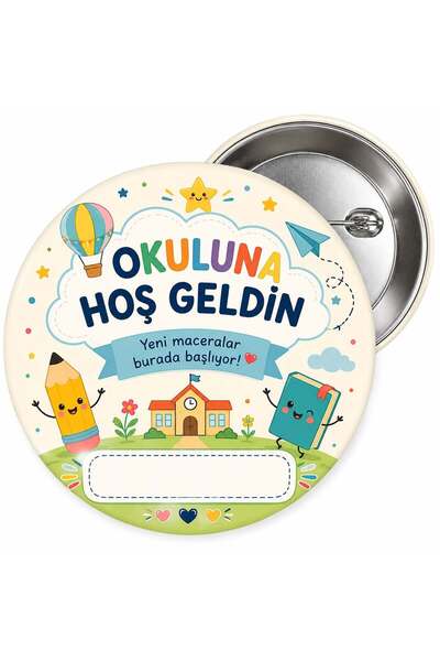 Okuluna Hoşgeldin Rozeti Sınıfına Hoşgeldin Rozeti 20 Adet