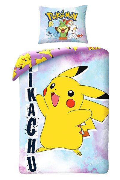 Halantex Lenjerie de pat din bumbac 140x200 Pokemon Pikachu