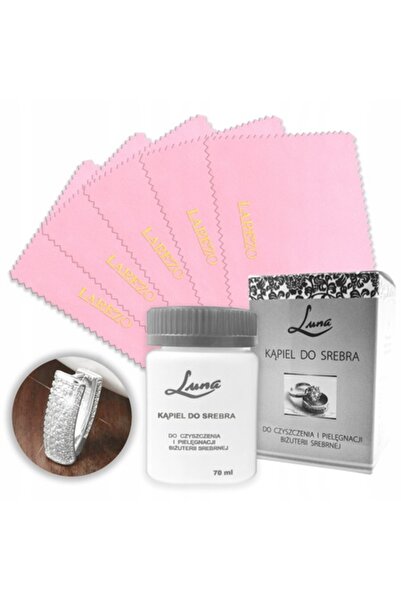 Luna Set lichid de curățare bijuterii și lavete de lustruit, Luna, 70 ml, Cur...