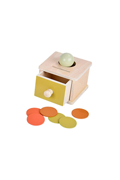 OEM Cutie Montessori din lemn cu bile și jetoane pentru sortare și coordonare