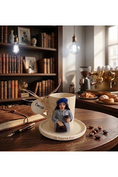sutasarimevi Su Design House Gift Handmade Porcelain Coffee Cup - Presentatio...