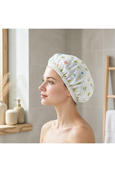 idei Căciulă de baie cu model decorativ 26cm, bandă elastică confortabilă, ac...
