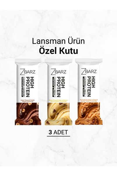 Zbarz Yeni Lezzetler Deneme Kutusu | High Protein Bar | 3 × 35 g
