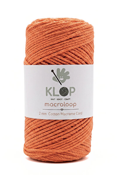KLOP Koton Zincir Makrome İpi 2mm 145 m 200 Gram Premium Pamuk Çanta Supla İp...