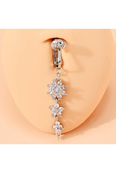 Choice4 Heart body Navel & Bell Button Rings 2838-SR 1pc Non-piercing Faux Fa...
