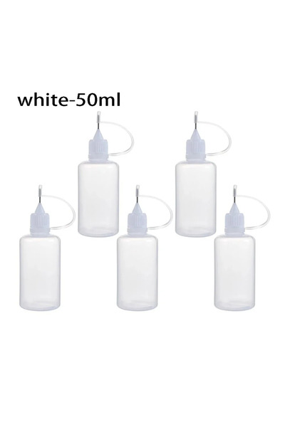 choice2 White-50ml-5pcs Plastic 5pcs/set 5/10/20/30/50/100ML Needle Tip Glue ...