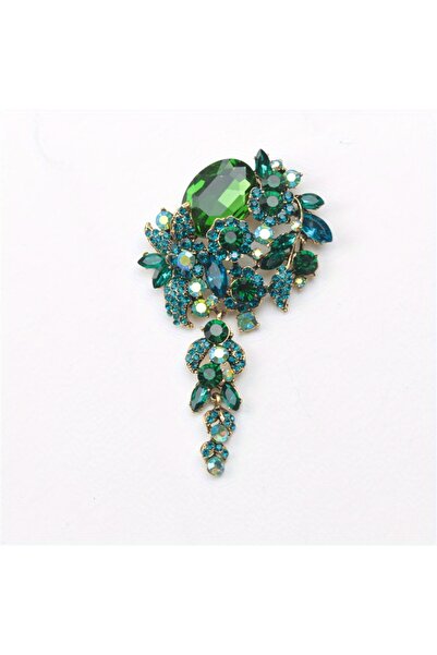 Choice J9-5-1474 Enamel Rhinestone Floral Brooch Classic Rose Pin Ladies Acce...