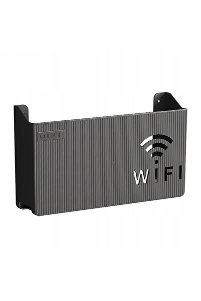 3 Sprouts Raft de perete pentru router WiFi și switch, negru