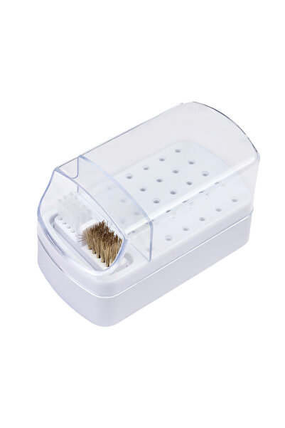 Choice3 While 30 Holes Nail Polish Head Organizer Acrylic Portable Organizer ...