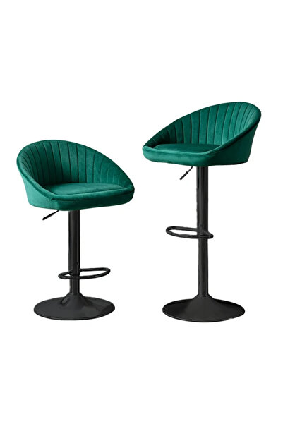 Just Sit Scaun de bar STILLO, verde, țesătură de velur