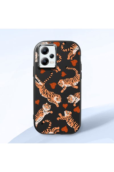 ucuc Poco X5 Compatible Shock-Absorbing Camera Protected Black Silicone Case