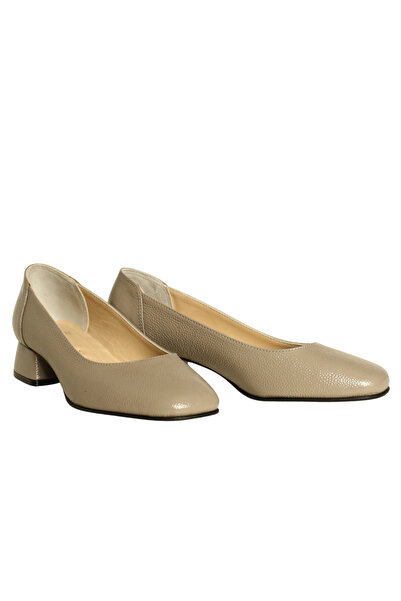 Platin Mink Patent Leather Women's Heeled Shoes