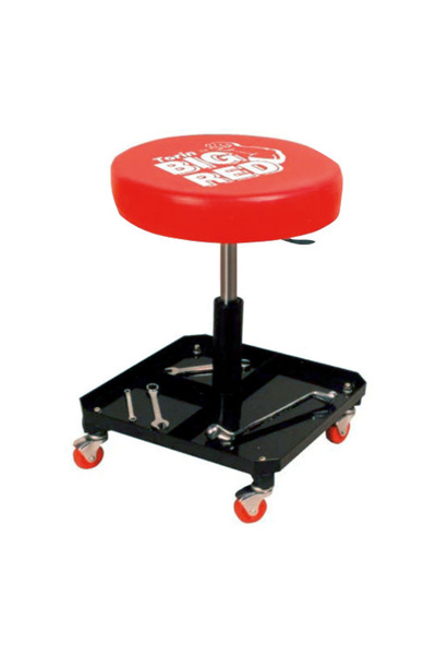 Bigred مقعد دوار قابل للتعديل باللون الأحمر الكبير TR6201 - أحمر