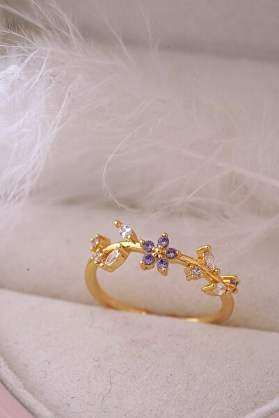 AŞIK ACCESSORIES خاتم زهرة الأرجواني
