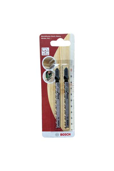 Bosch Set of 2 T101D Clean for Wood blades for jigsaw, 100mm