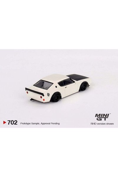 mini gt Model auto Nissan Skyline Kenmeri Liberty Walk Alb 1973 (Volan pe dreapta) 1:64 MiniGT