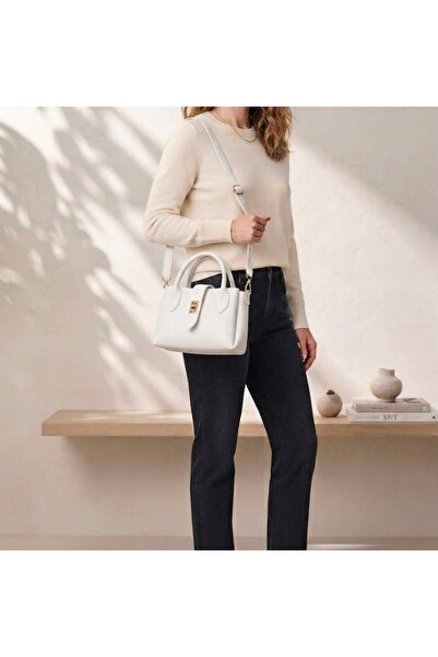 addy Leather Look Crossbody and Shoulder Bag with Lock Detail