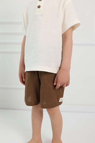 Cuckoo Cotton شورت روفين للأولاد من الموسلين