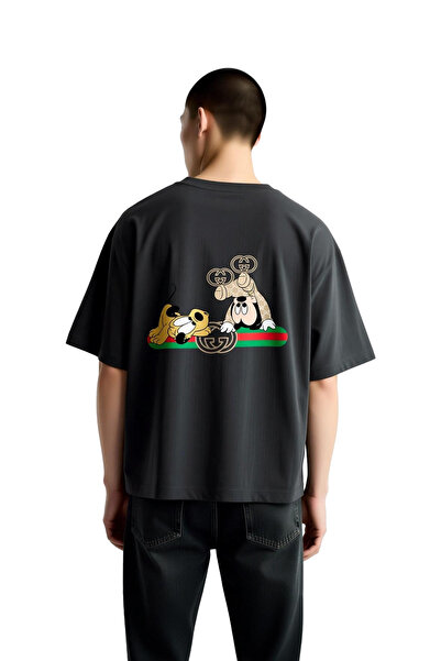 PayBuy Stylish Characters Cartoon Design Printed Men's Oversize T-Shirt