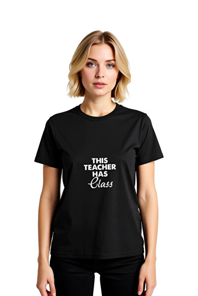 PayBuy Women's Teacher Profession Affirmation Printed Relaxed Fit Short Sleev...