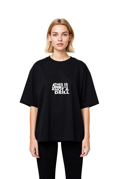 PayBuy Women's Oversize T-Shirt 100% Cotton Short Sleeve Round Neck Tool Humo...
