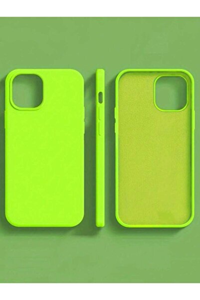 OEM Carcasă de protecție din silicon lichid de culoare solidă, verde fluoresc...
