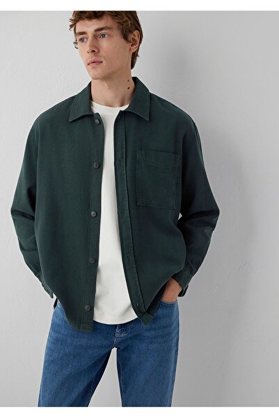 Mavi Lyocell Blend Single Pocket Loose Fit Shirt.